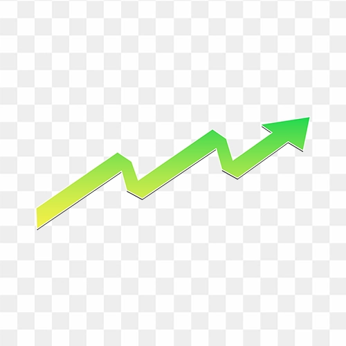 Business Rising arrow, financial growth arrow free transparent png and psd file